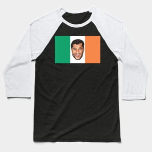 Paul McGrath with the colours of the Irish flag. Baseball T-Shirt